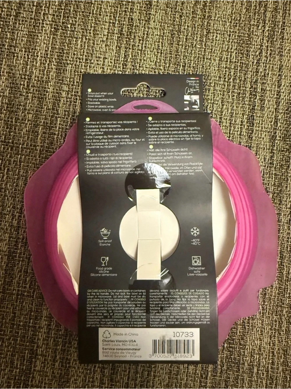 Set of 3 Poppy Pop Silicone Lids, BNIP